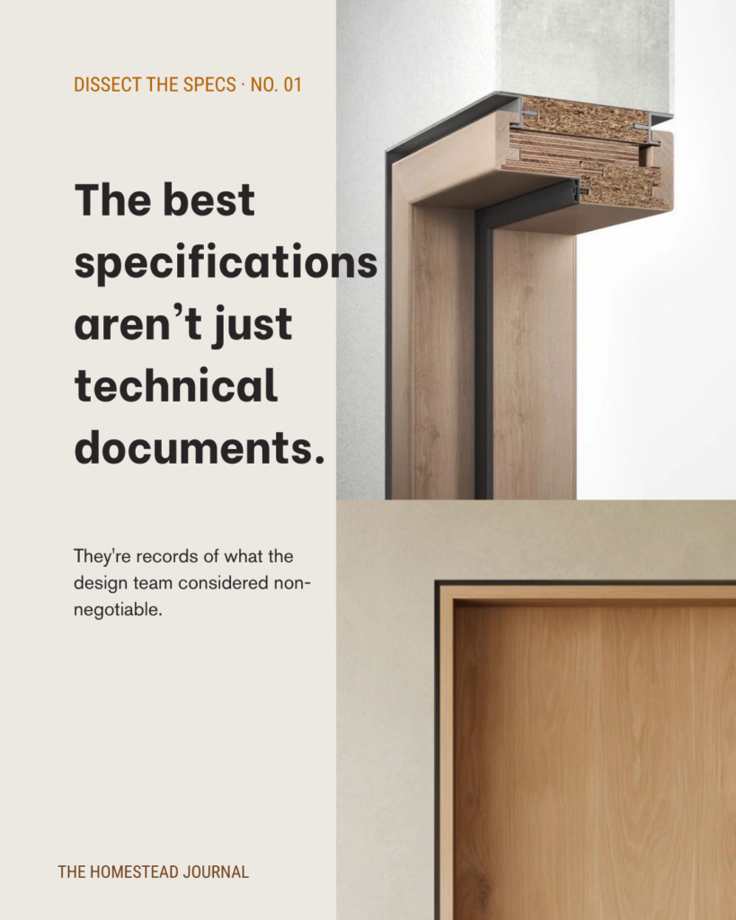 Architectural specification book highlighting a full-scale mockup requirement beside construction drawings.